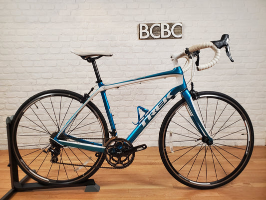Blue Trek Domane 4.3 road bike with OCLV carbon fiber frame