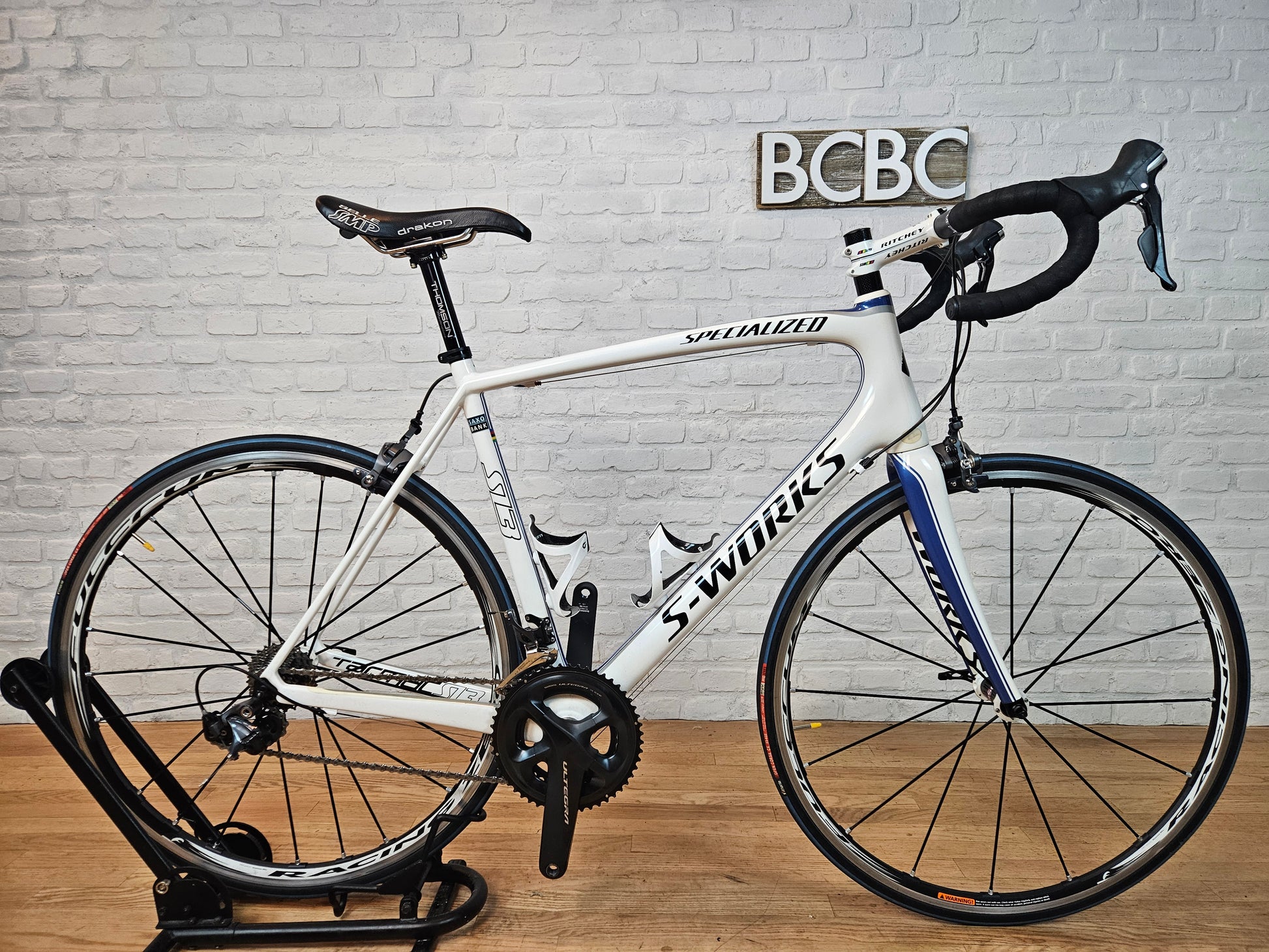 Used 2011 Specialized Tarmac SL3 S-Works Saxo Bank Ultegra 56cm - Brooklyn Carbon Bike Co.