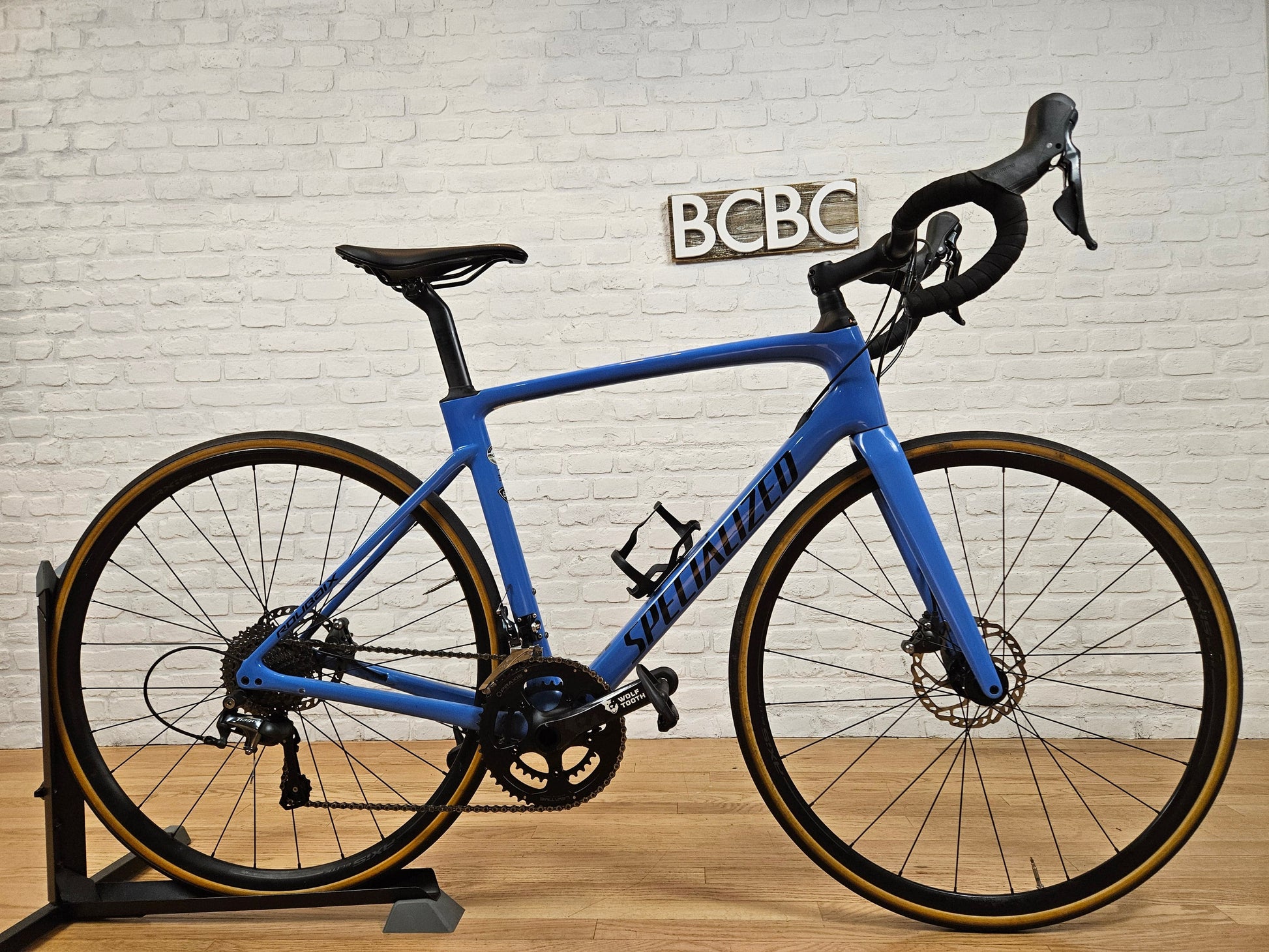 Used 2021 Specialized Roubaix Disc Futureshock Tiagra – Size 56cm blue